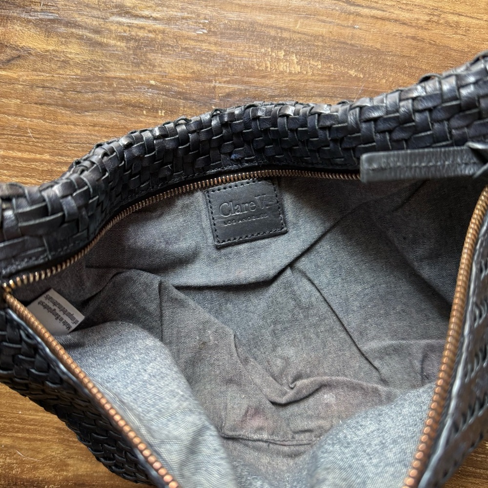 Clare V. Grande Fanny Black Woven NO STRAP - Picture 10 of 13